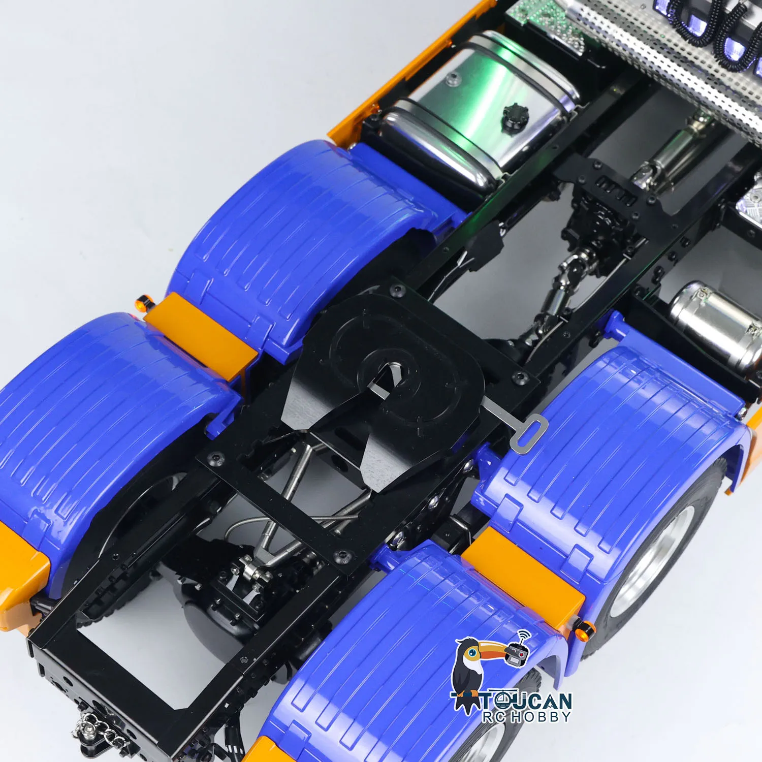 1/14 Metal 6x6 DIY RC Tractor Trcuk caja de cambios de 2 velocidades ST8 pintado ensamblado camión de Control remoto vehículo luz de sonido niños Juguetes