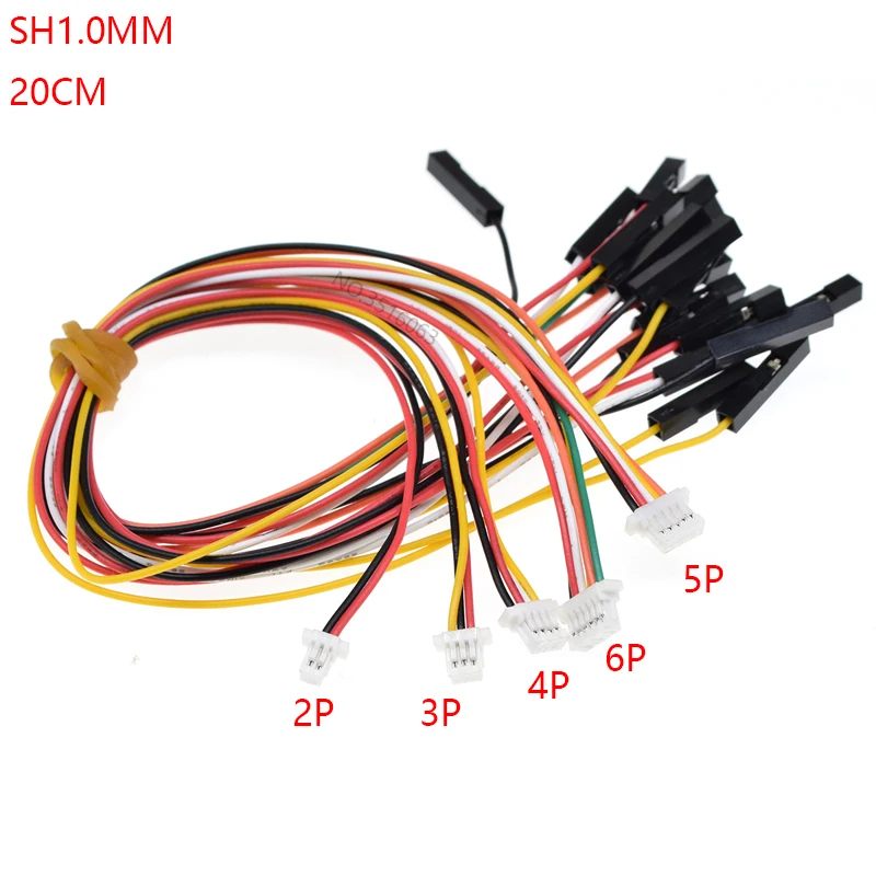 5PCS 1.0 1.25 1.5 2.0 2.54 SH/JST/ZH/PH/XH 1.0MM 1.25MM 2.0MM 2.54MM Female Plug Connector To Dupont Line/Wire 1P Cable 2/3/4Pin