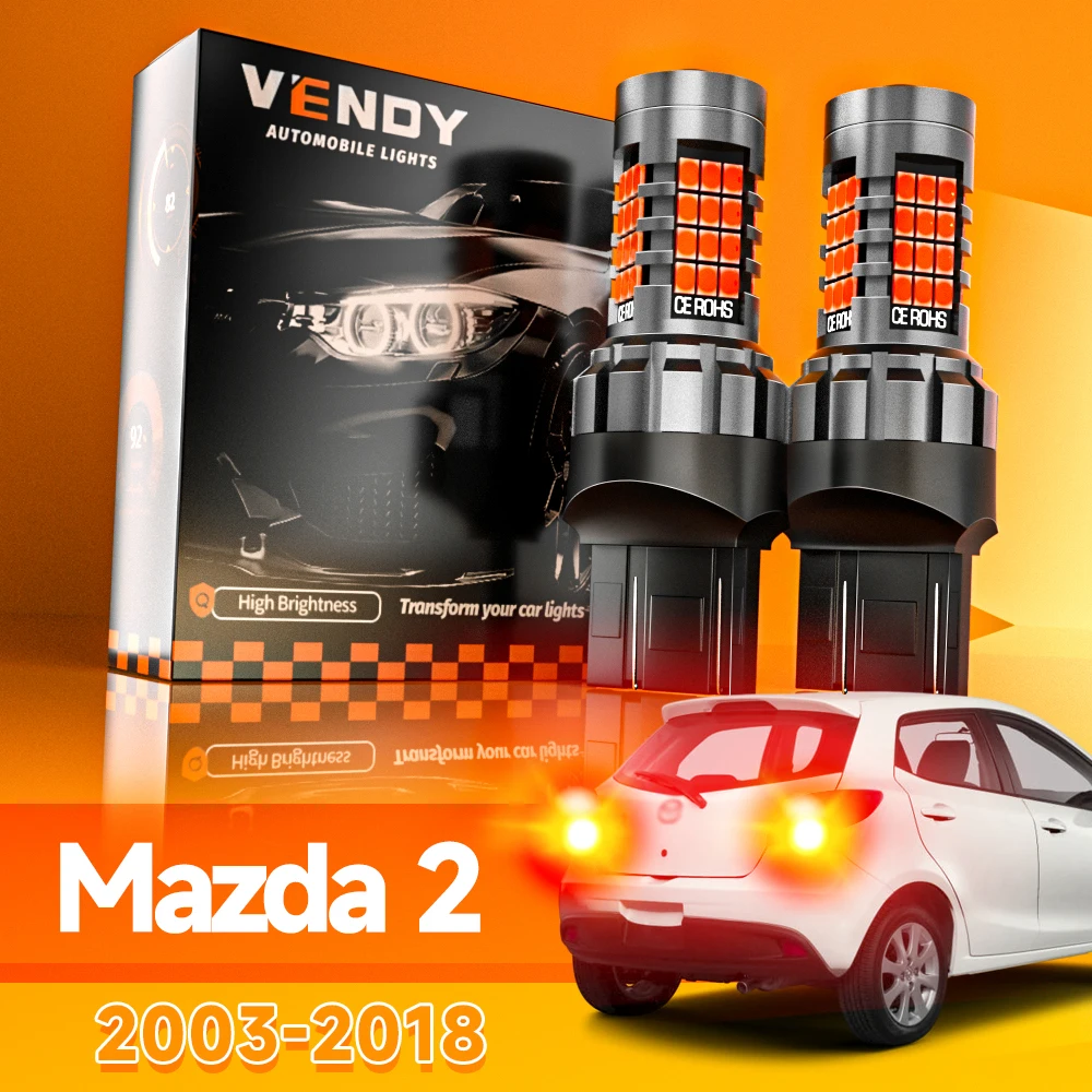 2pcs For Mazda 2 DE DH DL DJ DY 2003-2018 LED Brake Light 2007 2008 2010 2011 2012 2013 2014 2015 2016 2017 Canbus Accessories