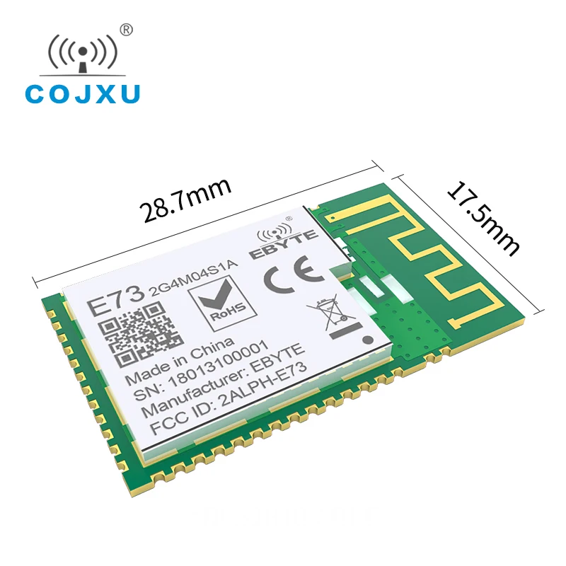 E73-2G4M04S1A Bluetooth nRF52810 ebyte 2.4Ghz 2.5mW IPEX PCB Antenna IoT uhf Wireless Transceiver SMD Transmitter