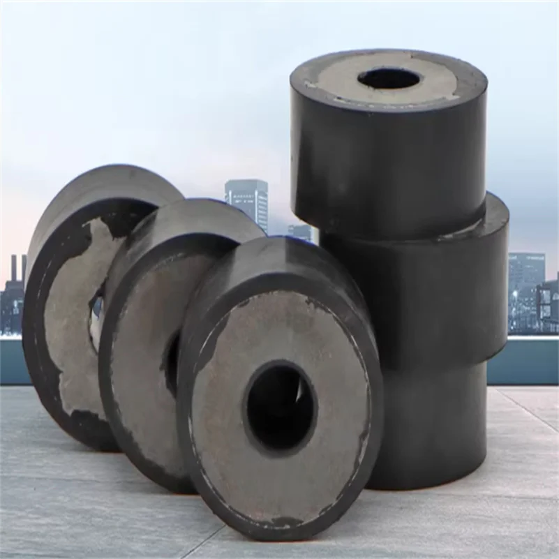 CRANE ACCESSORIES Center Hole Protective Cushion Block Rubber Cushion Pad With Steel Plate