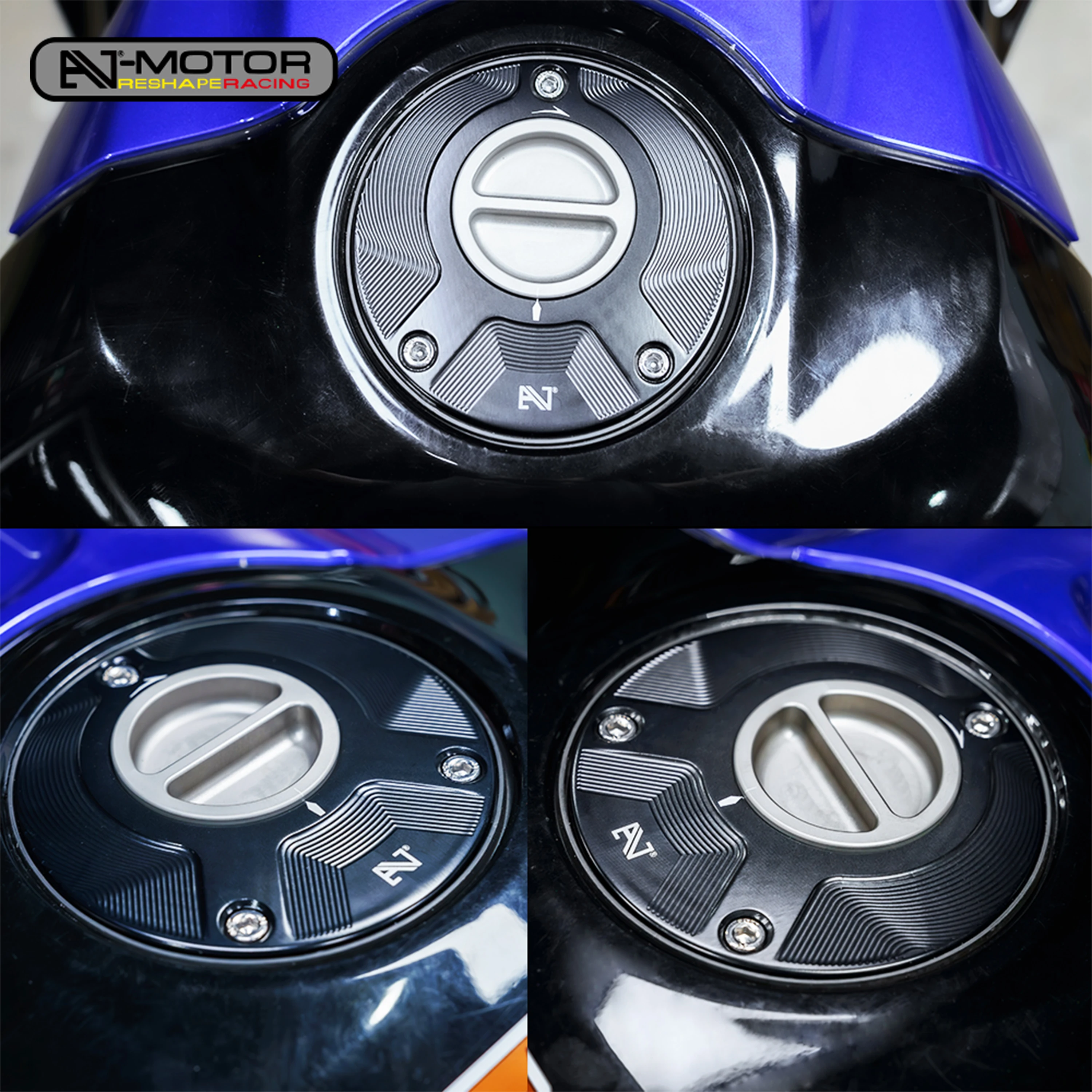 Tapa de tanque de combustible de liberación rápida para motocicleta de carreras AJ-MOTOR para Yamaha YZF-R1 YZF-R6 YZF-R7 YZF-R9