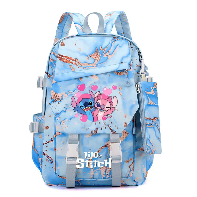 Disney Lilo Stitch Waterproof Girls Boys Bookbag Women Backpack Female Travel Bag Backpacks Mochila Schoolbag for Teenage