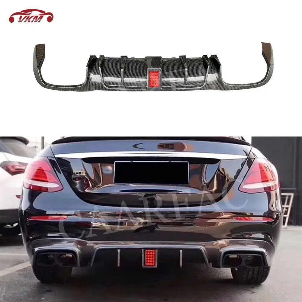 

Dry Carbon Fiber Car Rear Bumper Lip Diffuser for Mercedes Benz E Class W213 E200 E300 E63 AMG Sport Sedan 4 Door 2017-2020