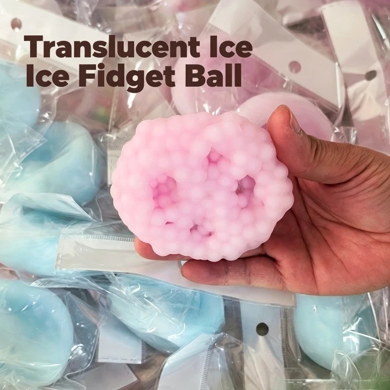 Ice Skin Fidget Quetschball Handgefertigtes Squishy-Spielzeug Knisterndes Geräusch Stressabbau Mochi Squeeze Sensorisches Spielzeug für Erwachsenengeschenke – Detail 5