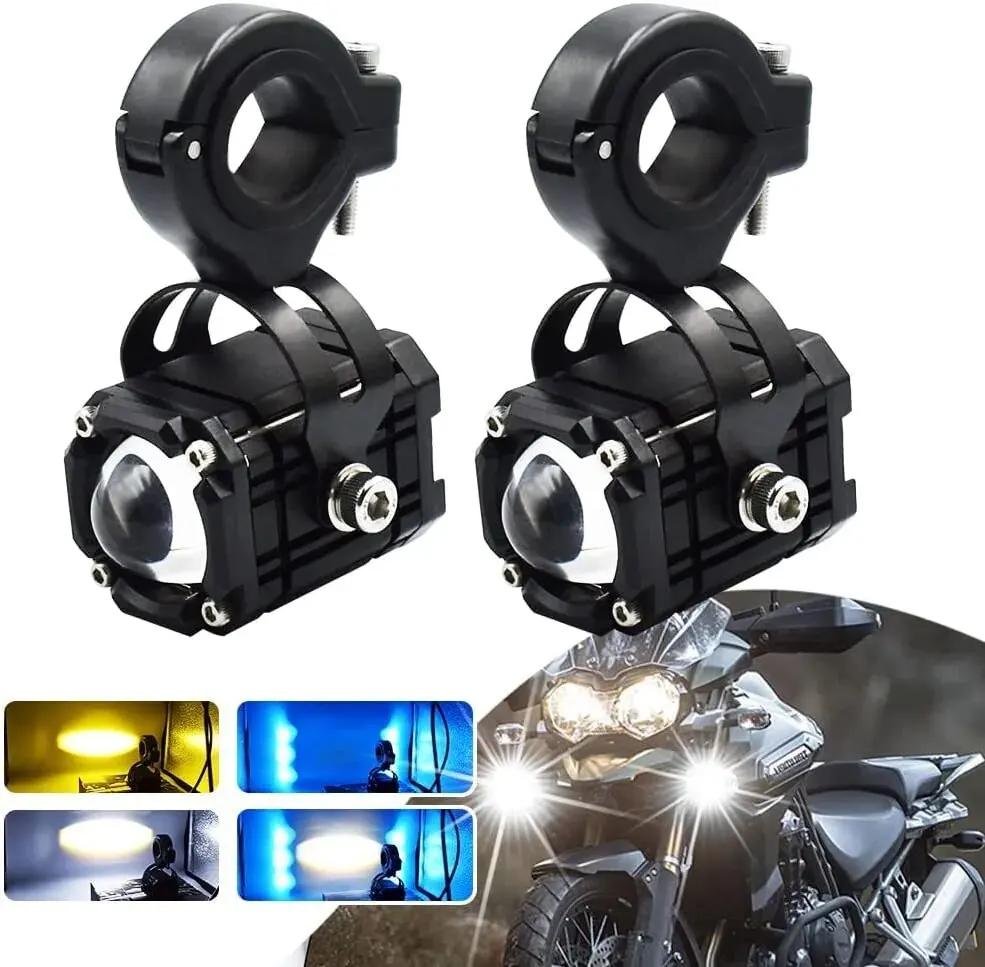 Phổ xe máy Đèn pha Sương Mù Ánh sáng LED phụ trợ lái xe đèn cho BMW R 1200gs r1250gs ADV f800gs k1600 Honda crf1000l