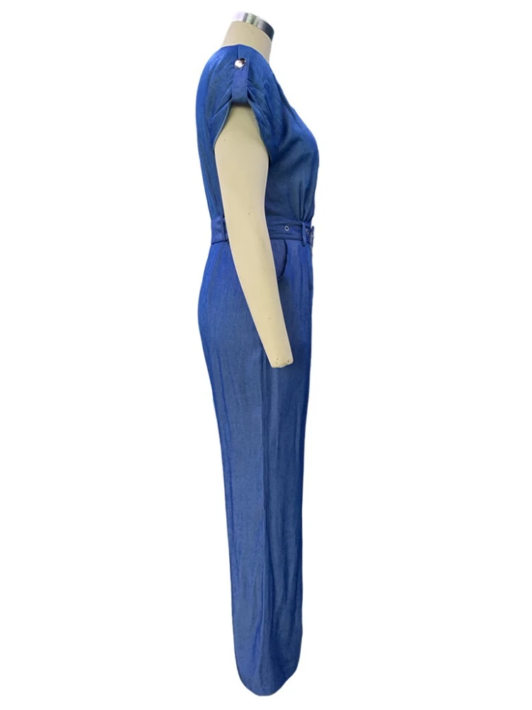 بدلة قطعة واحدة للسيدات بدلة قفز طويلة أنيقة وأنيقة للنساء بدلة عمل كاجوال بحزام مطبوع برباط