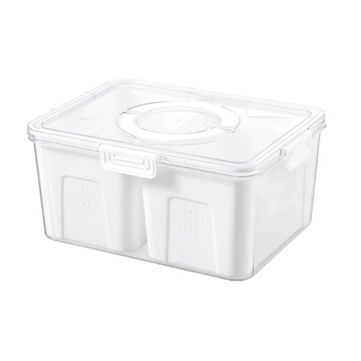 

Fridge Organizer with Lids,Stackable Refrigerator Organizer Bins, Removable Containers for Food and Storage White