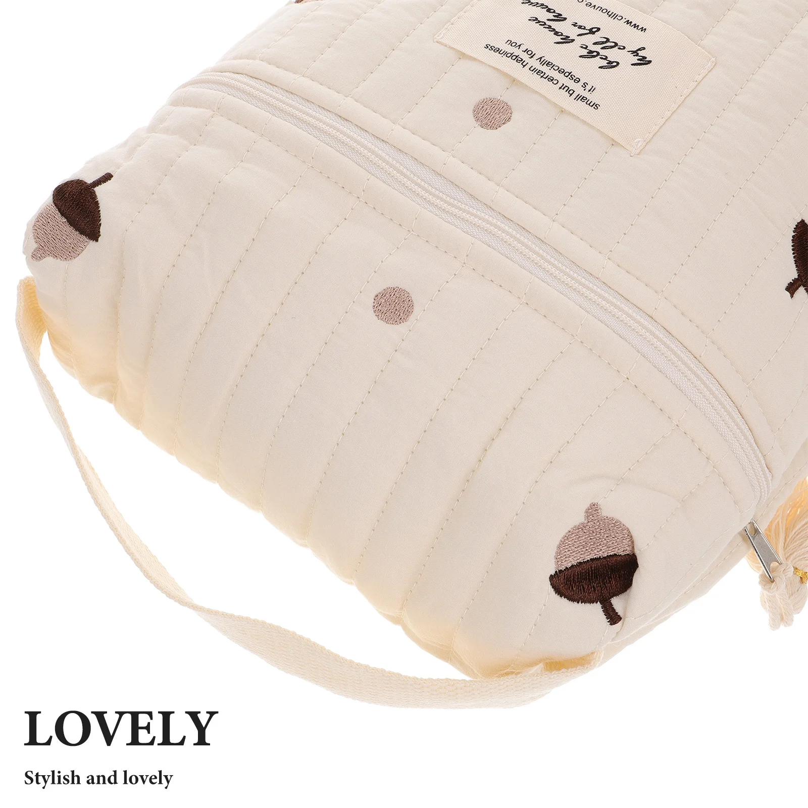 حقيبة حفاضات جمالية حقيبة متعددة الاستخدام منظم تخزين الحفاضات حقيبة قماش قطنية محمولة للمناديل والزجاجات والحفاضات والسفر للأم #4