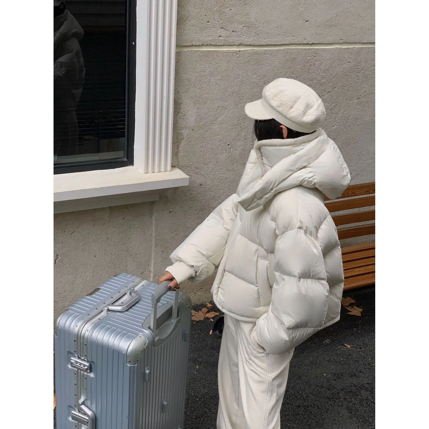 Coat New Korean Version Loose Fit Lapel Hooded Women Winter Premium Thickened Warm Bread Jacket