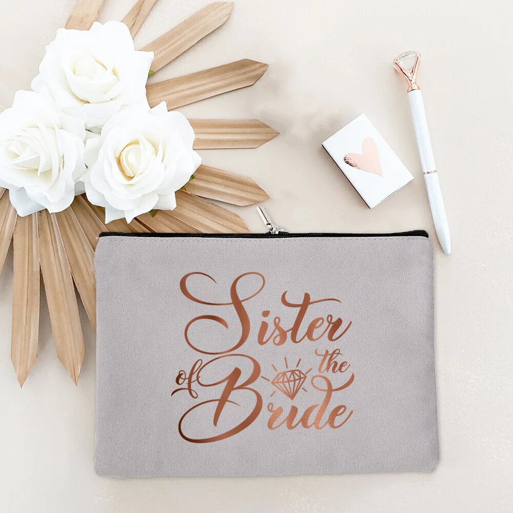 Team Bride Make-up-Tasche, Junggesellenabschied, Kosmetiktaschen, Geldbörse, Brautjungfer, Toilettenartikel, Organizer, Tasche, Geschenke für Hochzeit, Brautparty – Detail 7