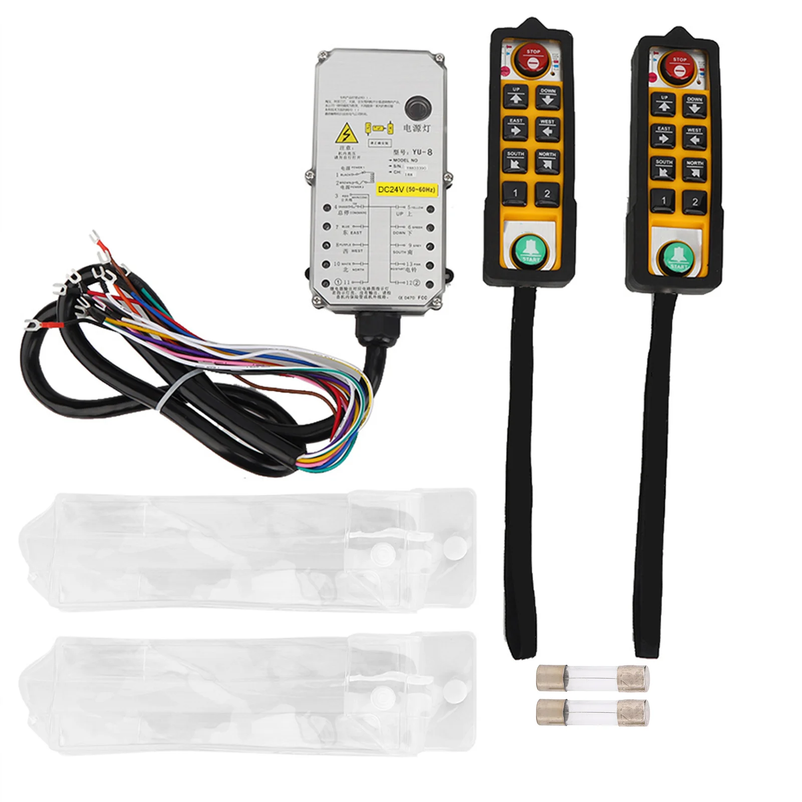 Crane Remote Control CNC Controller Hoist Controller Double Handle Three Proof Waterproof Acid Oil Resistant Anti Fall for Crane