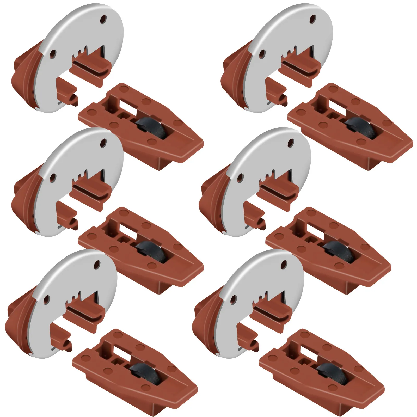 

6Pcs Drawer Guide Kit Durable Dresser Drawer Guide Track Slide Kit Premium Drawer Guide Replacement with Backing and Plate