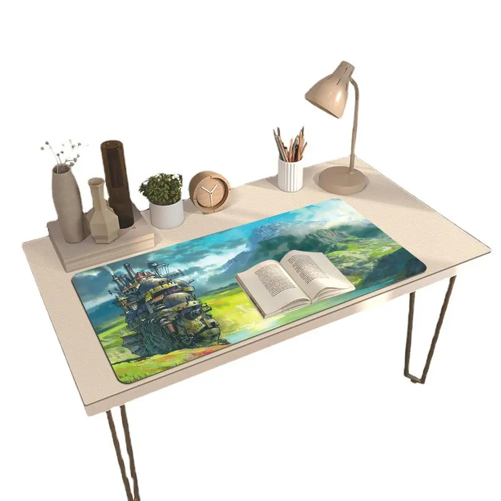 Anime Howl And Sophie Mouse Pad Desk Mouse Pad Cute HD Desk Pad Extended Gaming Keyboard Mats Large XXL Gamer Mousepad 100x50cm