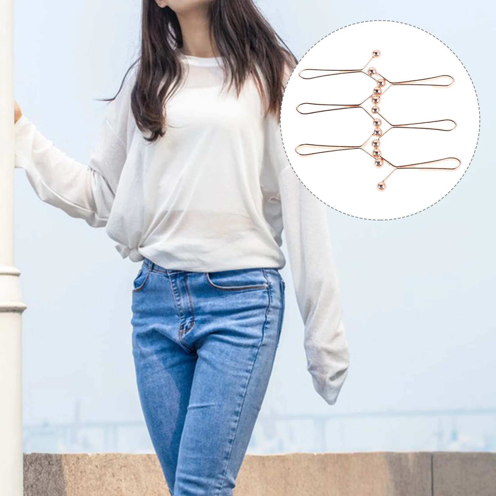 10 pz Donne Hijab Spilli Sciarpa Pinze Vita Tenditore Metallo Pin Regolabile Per Sciarpe Scialle Hijab Accessori Spille Vestito