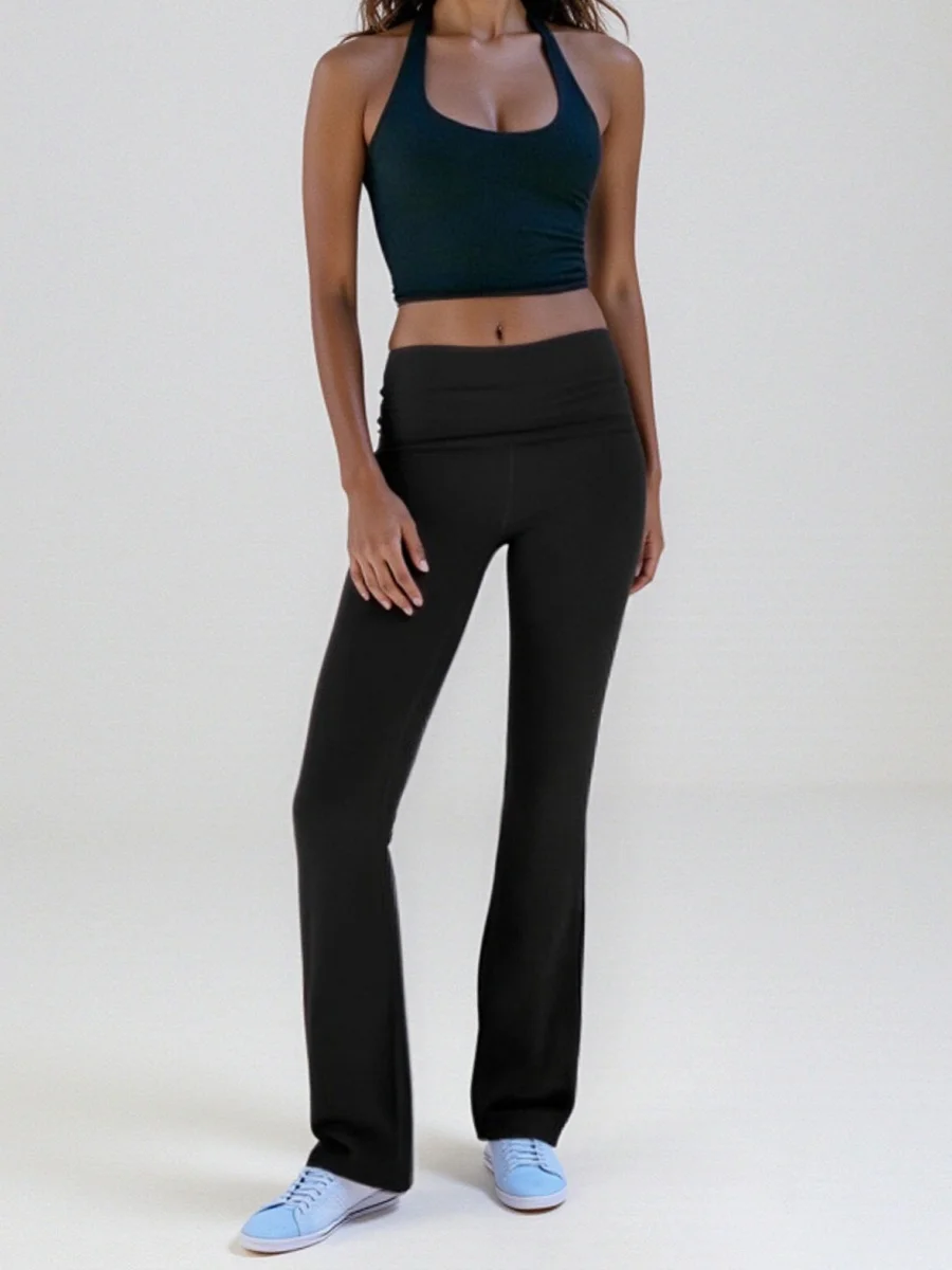 

Women Yoga Flared Leggings Tights Gym Leggings Sport Pants High Waist Wide Leg Pants Fitness Leggings Workout Running Pants
