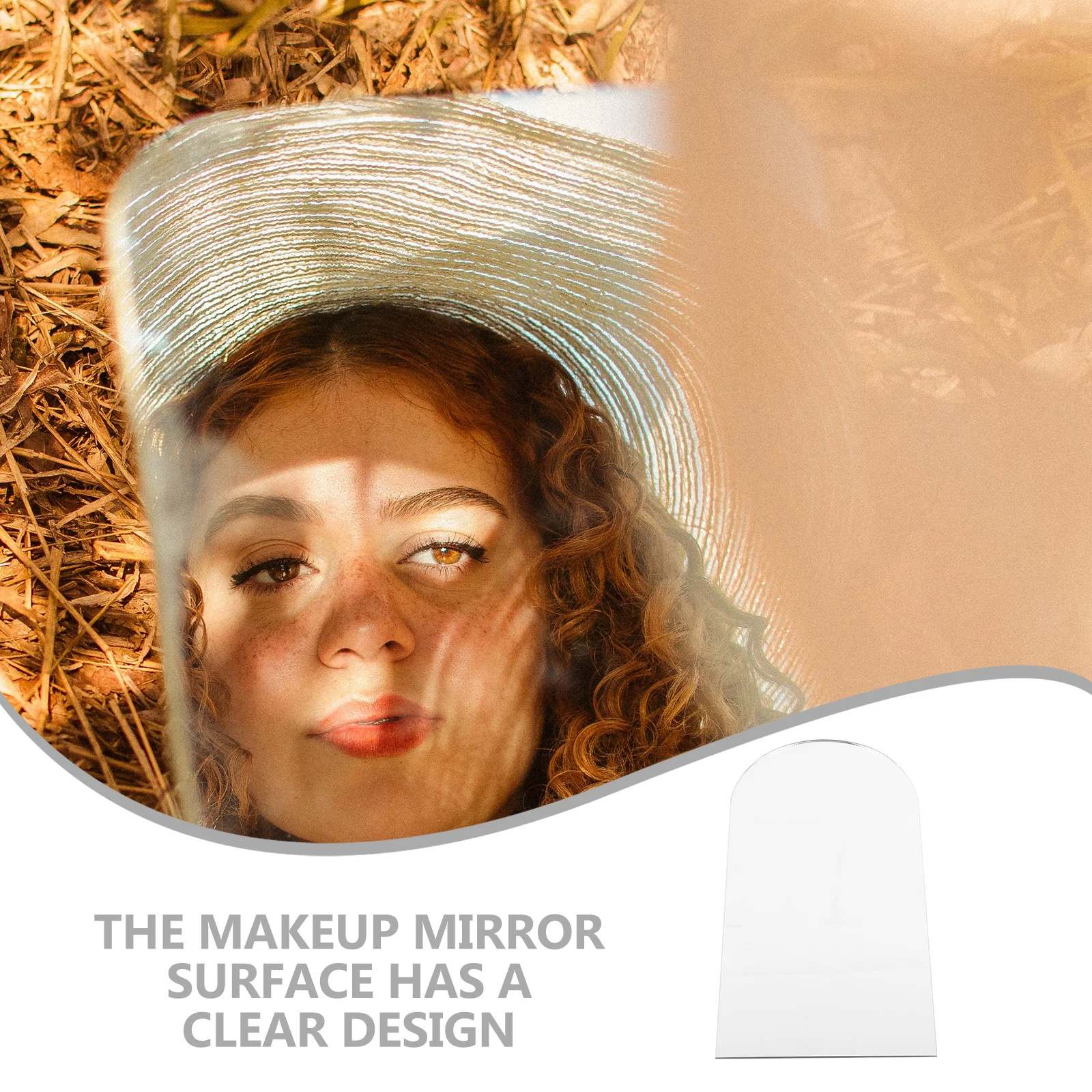 

5Pcs DIY Mirror Supply Acrylic Irregular Sheet Clear Makeup Mirror for Students Dorm Decor Stylish Desktop Tool