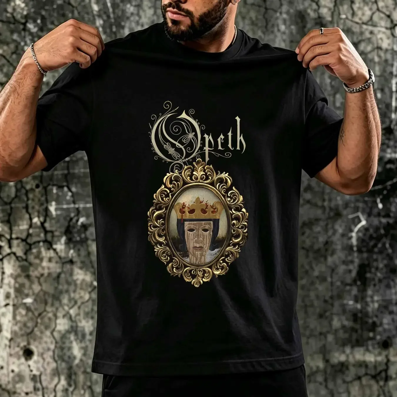 washed T Shirt opeth crown vintage Washed Stretched Comfortable graphic fashion homme Unisex Stylish Soft Versatile