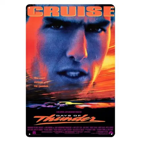 Days Of Thunder Tom Cruise Movie Metal Poster Tin Sign 20x30cm  -aluminum