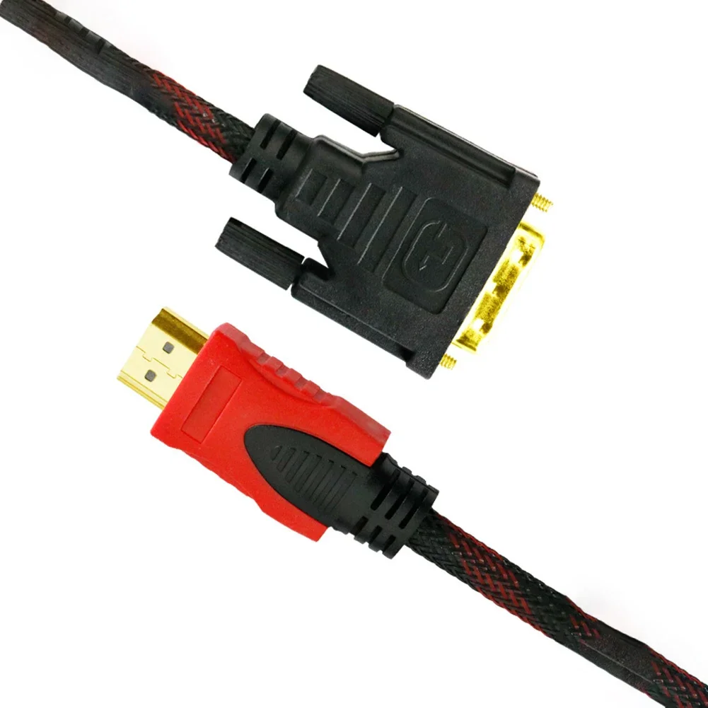 Cable de conversión Compatible con adaptador DVI para vídeo de alta definición, 1080P HD, convertidor de ordenador, conectores, 1 unidad