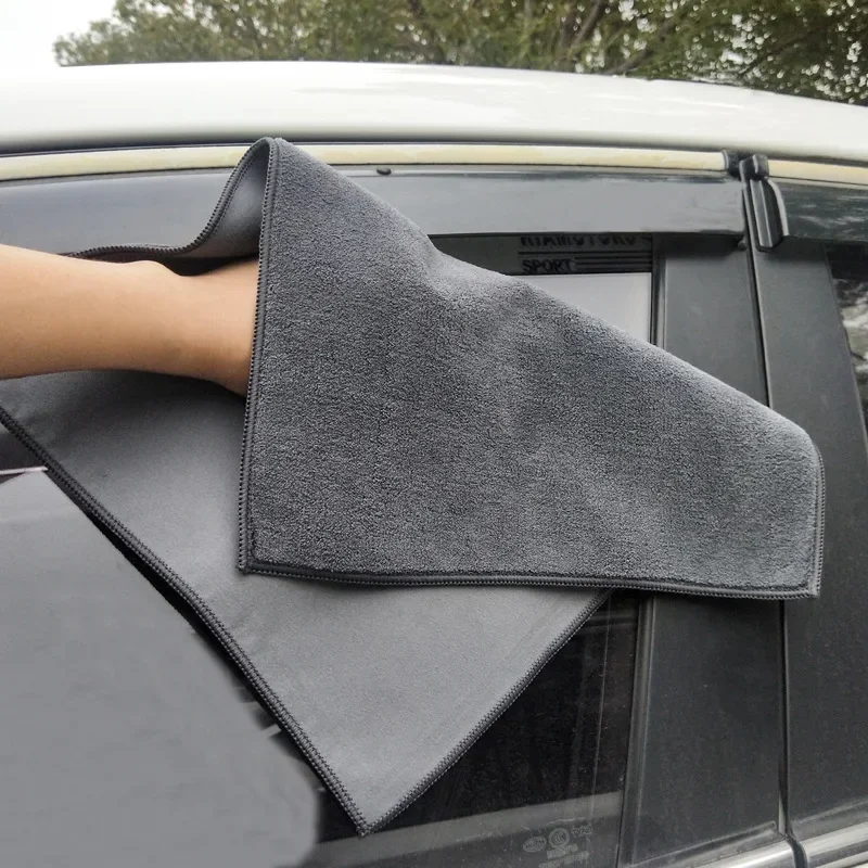 Car Wash Microfiber Towel Car Towel Suede Double-sided Absorbent Traceless Reusable Glass Cleaning Cloth Cars Cleaning Tools