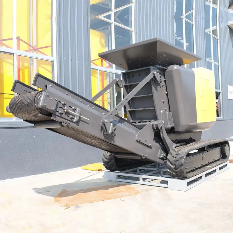 High Quality Mini Stone Mobile Jaw Crusher with Belt Conveyor Primary Stone Crusher Machine