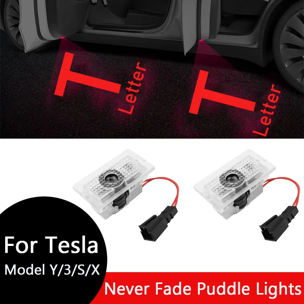 For Tesla Model 3 highland Door Lights Puddle Lights Ultra-Bright Welcome Step Light Never FadeTesla Puddle Lights Model Y/3/S/X