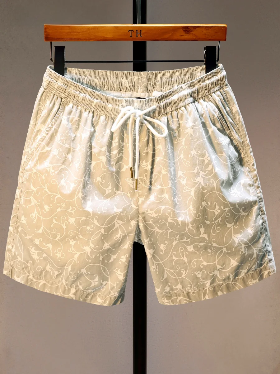 

Summer Floral Camouflage orts Men's Loose Casual Beach Pants Cotton Youth Faion Breathable Cool Sensation Lightweight