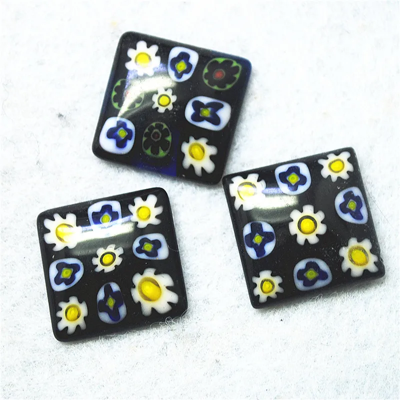 

3 шт. 20x20 мм, стеклянные кабошоны, Италия, Meffiori, самые продаваемые, отлично подходят для создания ювелирных украшений