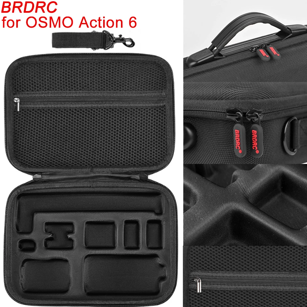 

Сумка для хранения BRDRC для DJI OSMO Action 6, защитный чехол, сумка для экшн-камеры, аксессуары