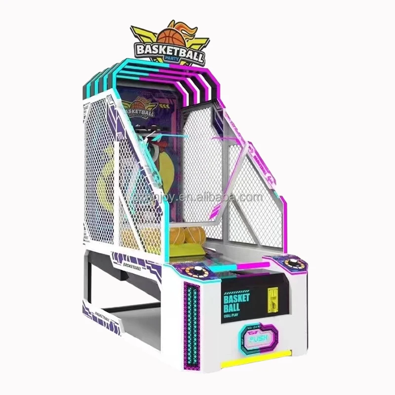 

Shopping Mall Hot Selling Kids Basketball Shooting Coin Operated Metal Game Machine Spanish Arcade Competition Interactive