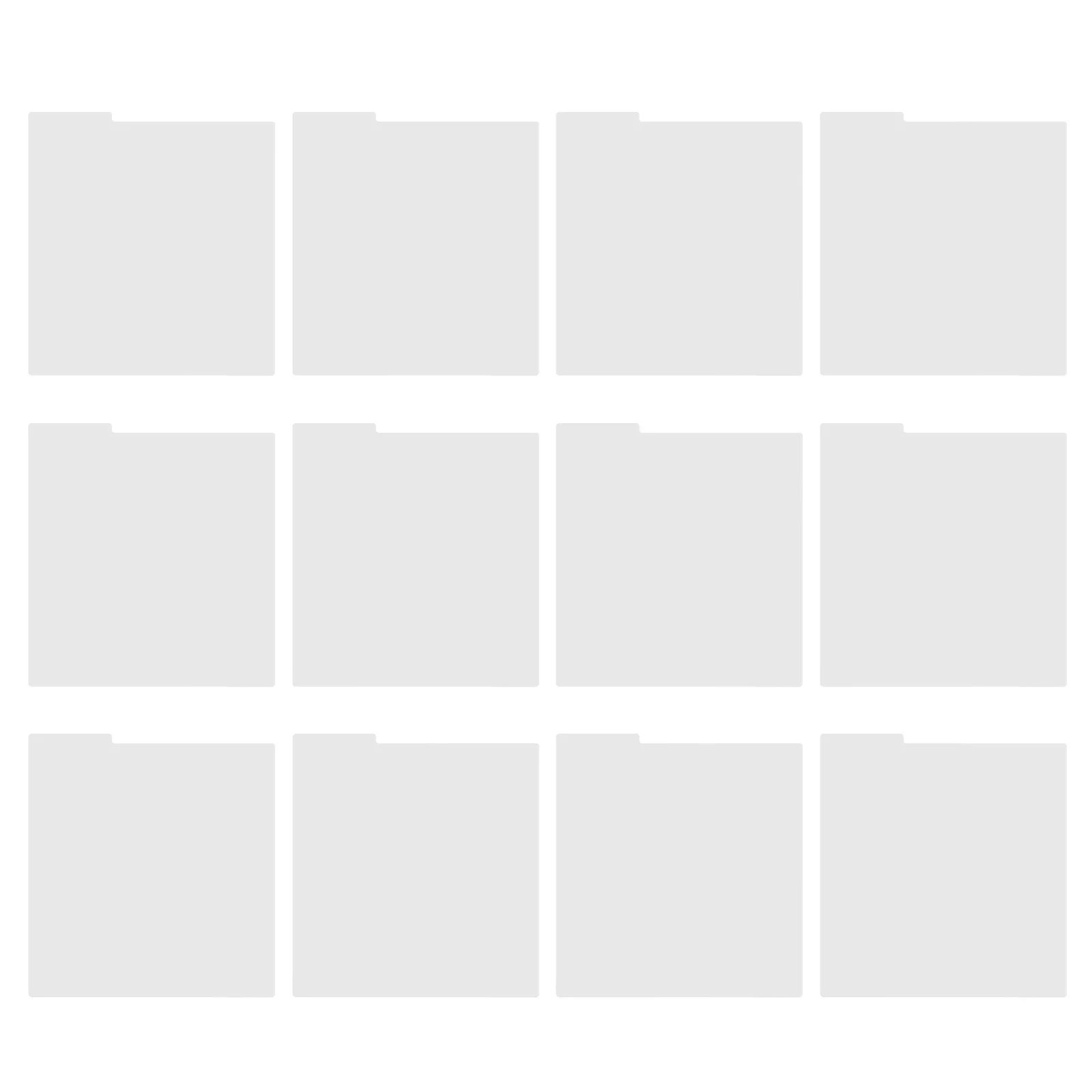 12 قطعة ألبوم الفينيل الرف فواصل الأبيض سجل مقسم بطاقات لتنظيم سجل تخزين خزانة الكتب إدارة مقسم فارغ