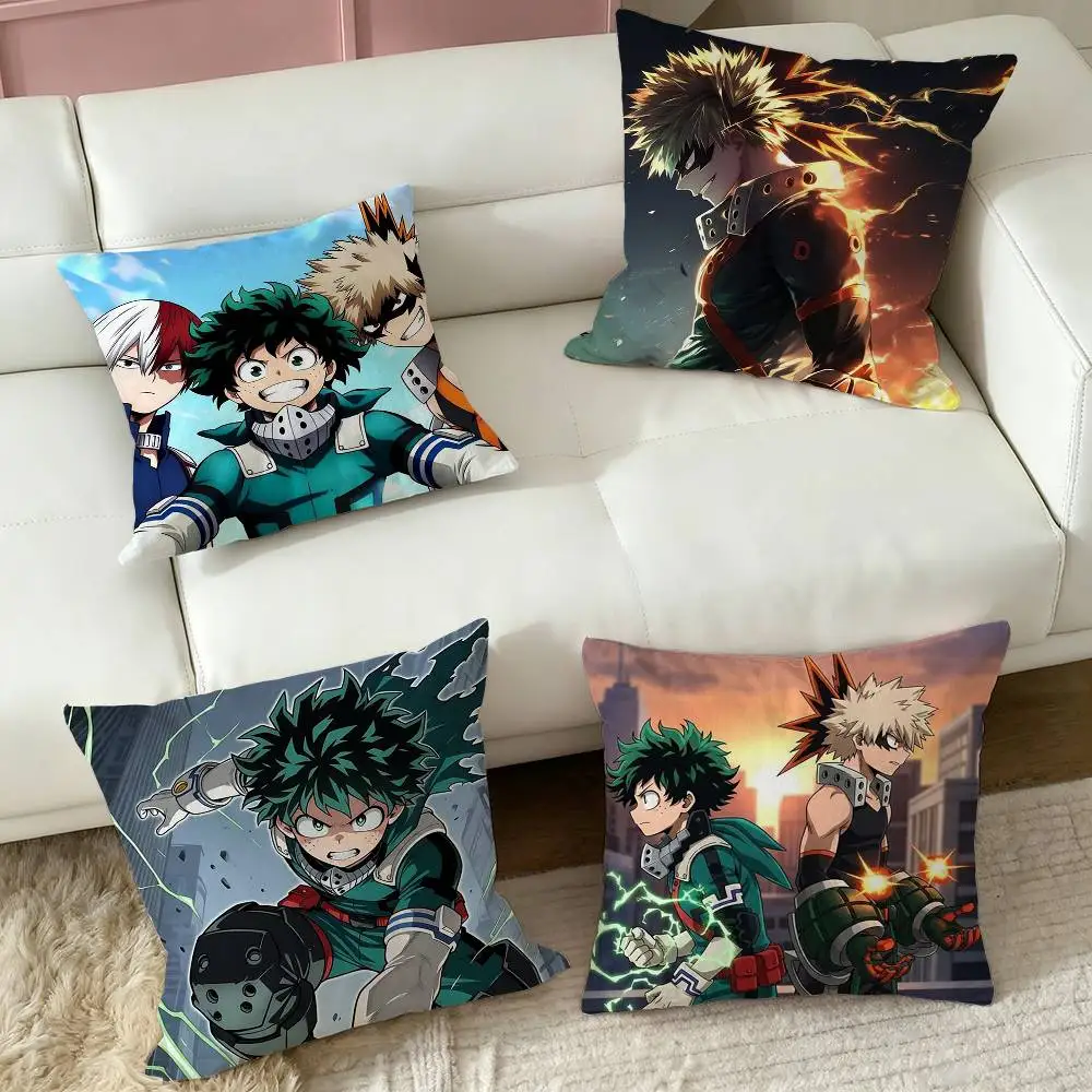 My Hero A-Academia  Square Double-Sided printed Pillow Case Bedroom Bedside Pillow Sofa Cushion Cover