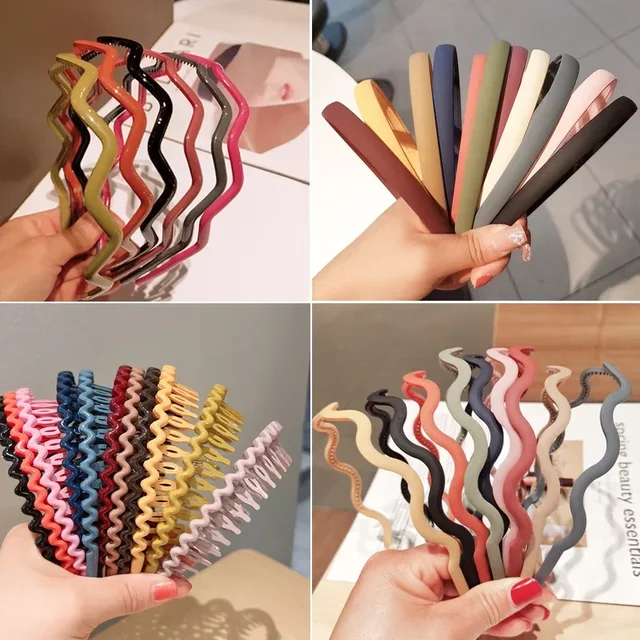 2024 najlepiej sprzedające się nowe style Fashion Wave żywica All-match peeling falowana opaska do włosów dla kobiet dziewczyny akcesoria do włosów nakrycia głowy