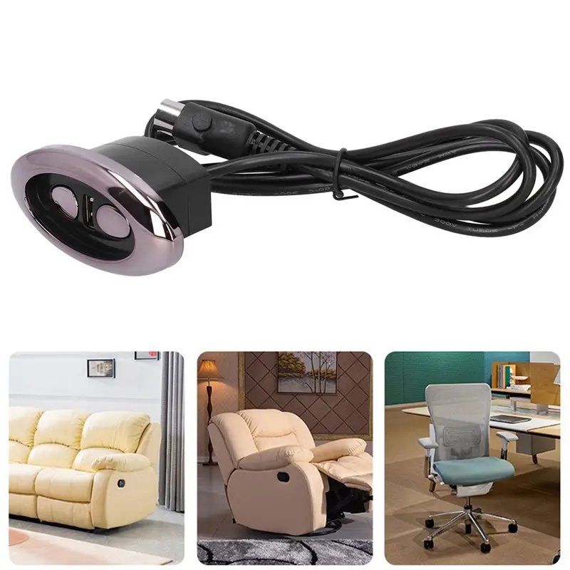 ABLU-Hand Switch Controller 2 Button 5 Pin Electric For Lift Chair Recliner Sofa Control Switch