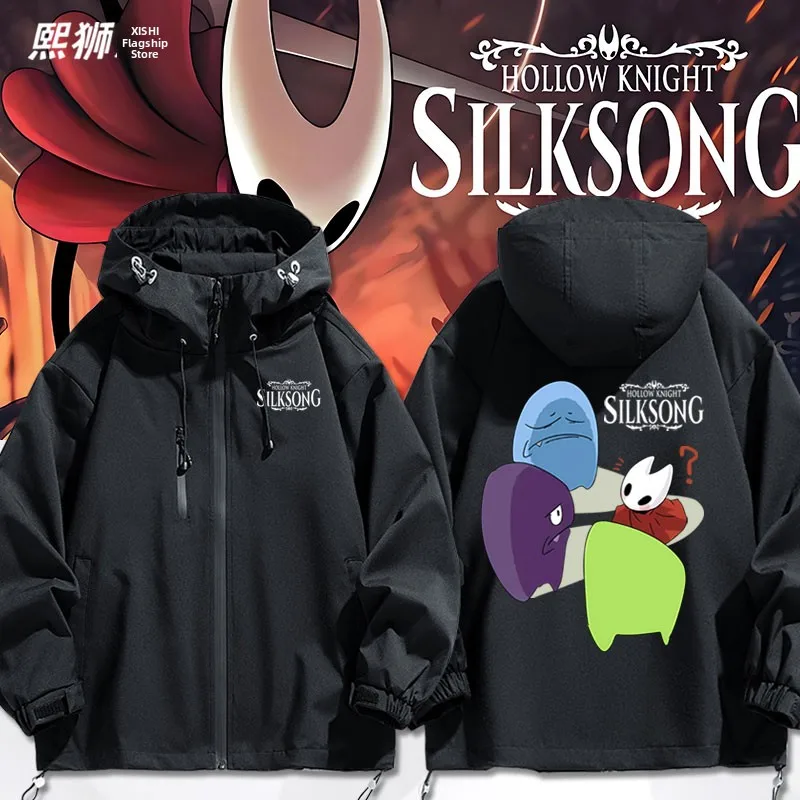 

Cave S Hollow Knight Silk Song Game Themed Tee-in-One Jaet Loose Fit ex Autumn Winter Outerwear Casual Sle