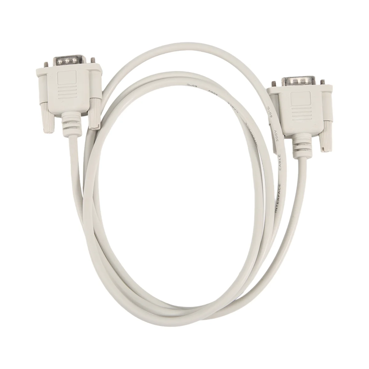 VGA DB15 Male To RS232 DB9 Pin Male Adapter Cable / Video Graphic Extension Cable (White, 1.4M)