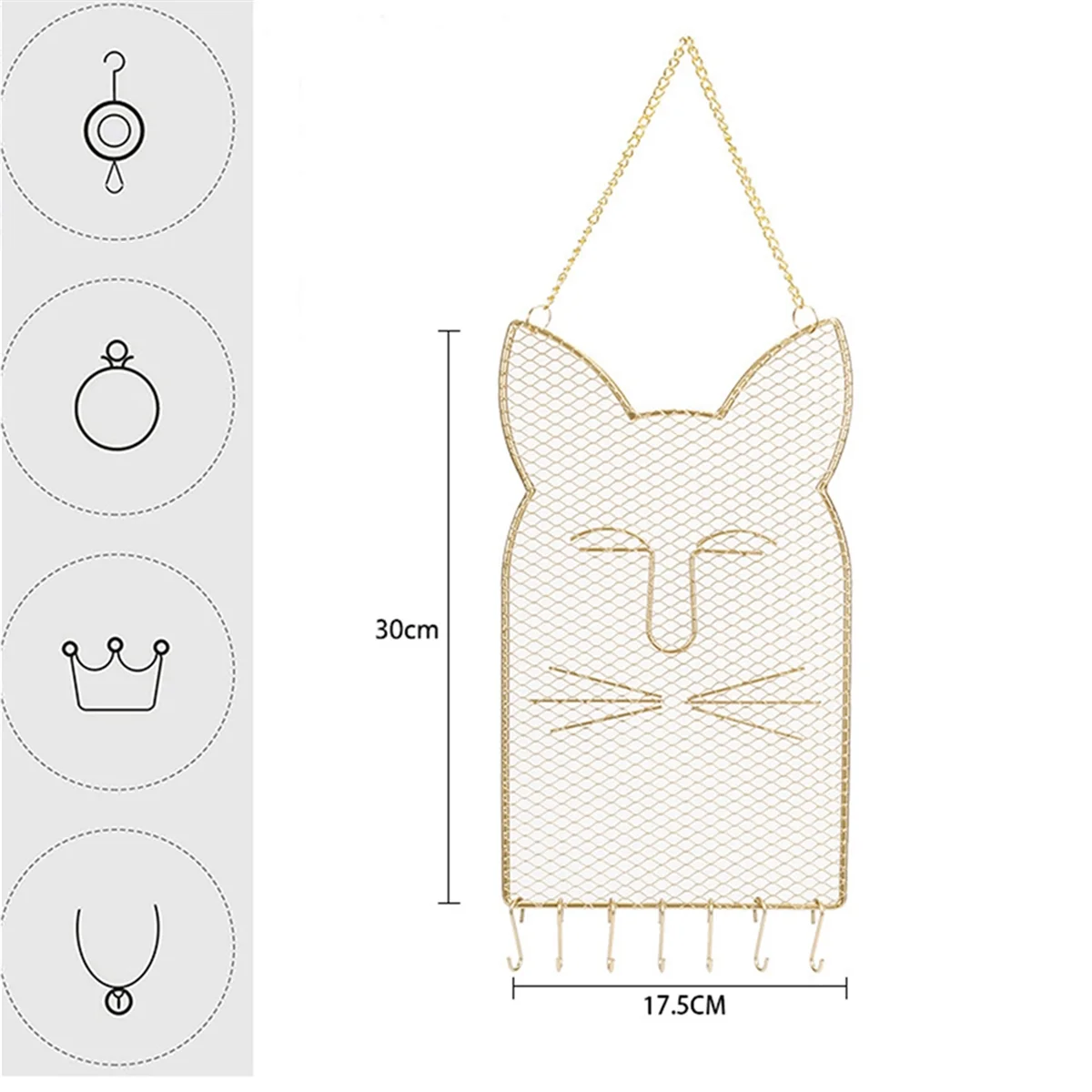 CYL-Cute 1-Piece Cat Jewelry Board for Jewelry Display Stand Jewelry Wall Hanging Jewelry Storage