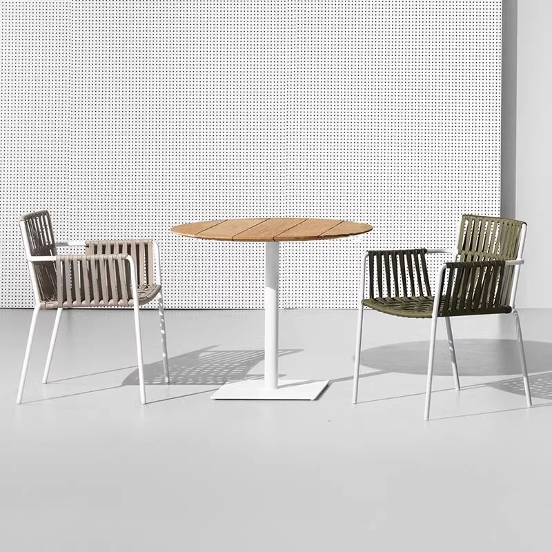 

Outdoor Rattan Table and Chairs Set - Minimalist Rectangular Patio Furniture for Garden, Balcony Sun-Resistant Outdoor Furniture