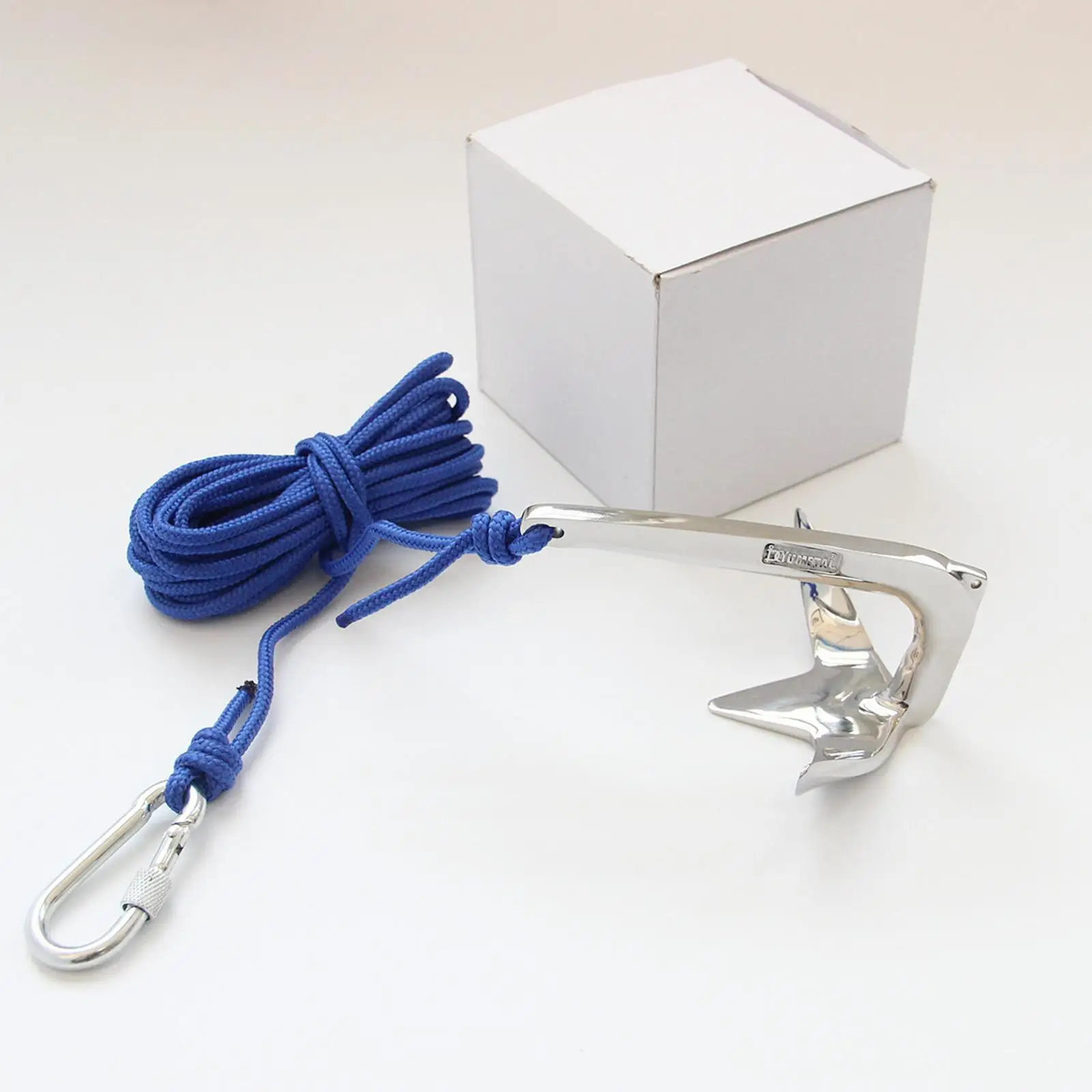 

Polished 316 Stainless Steel Claw Marine Anchor Complete Kit Boat Anchor for Kayak Dinghy Canoes Yacht
