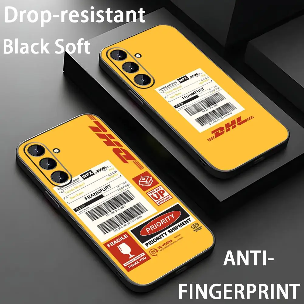 International Express D-DHl Phone Case For Samsung Galaxy S26 S25 S24 S23 S22 S21 Plus Ultra Note20 Soft Black