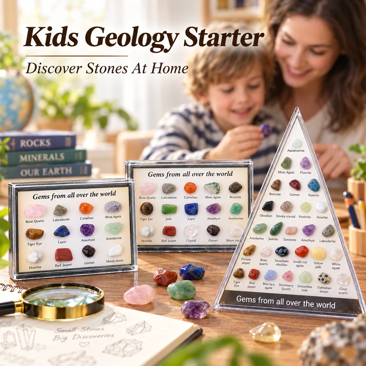 3/5/10pcs Geology Teaching Kit Natural Mineral Rock Collection Kids STEM Science Learning Educational Gift Home Decor