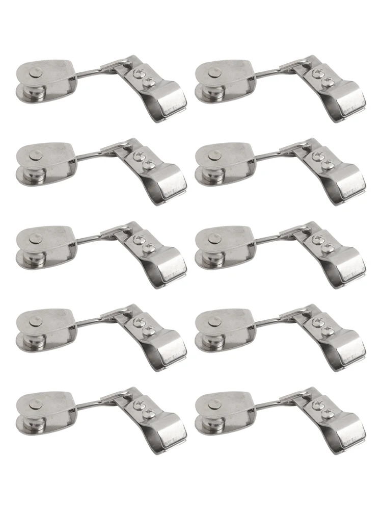 5pc/10PC Stainless Steel Pulley Clamp For Shade-Sail Installation Outdoor Pergolas Sun Shade-Sail Fixing Clamp Heavy-Duty Clamps