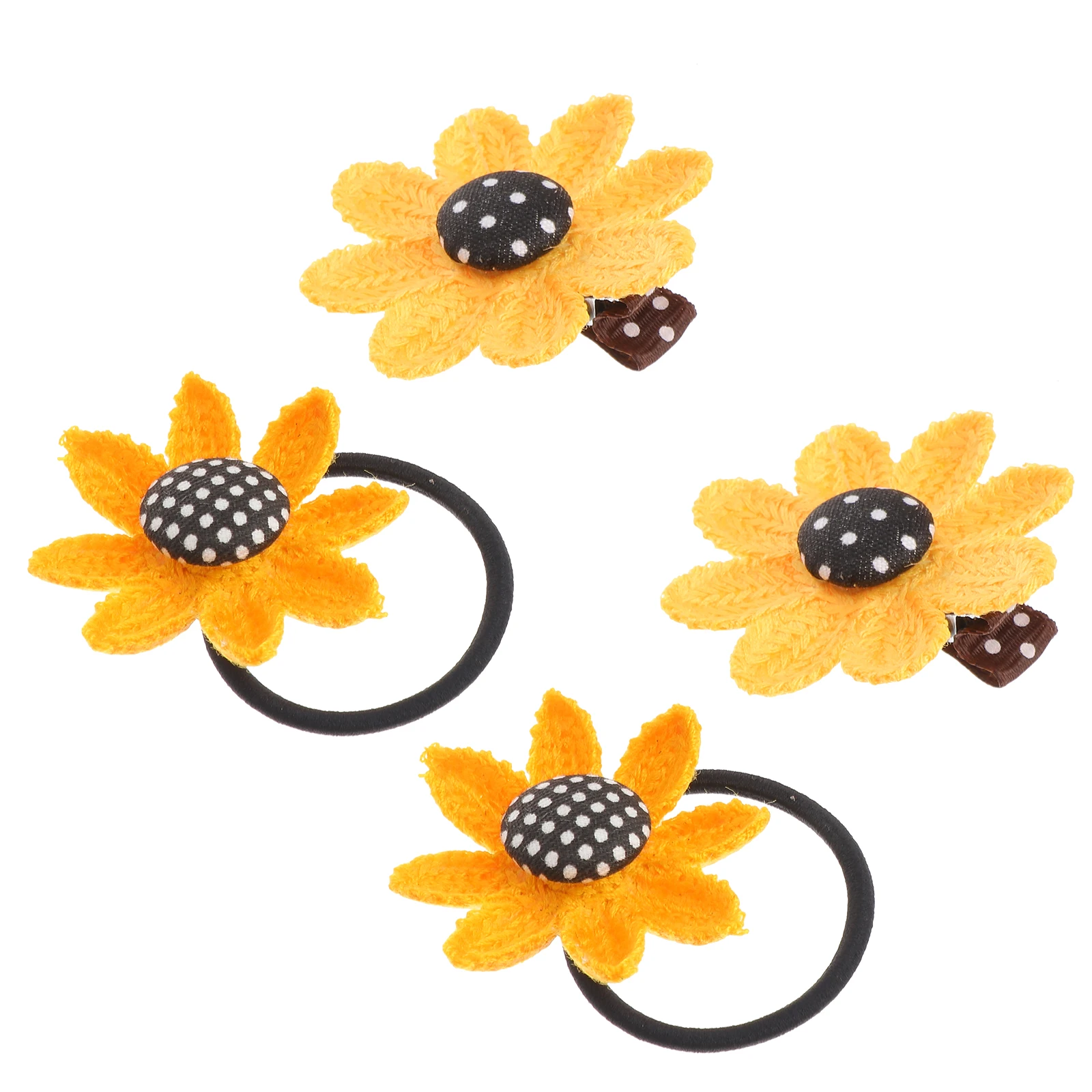

4pcs Sunflower Hair Accessories Girls Clip Kids Hairclip Bright Hairpin Toddler Baby Girl Bride Dresses Everyday Special