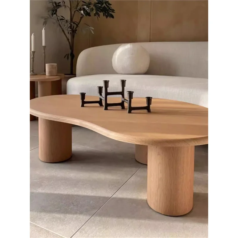 Factory Direct 2026 Medieval silent wind solid wood coffee table living room household small apartment designer coffee table Ita