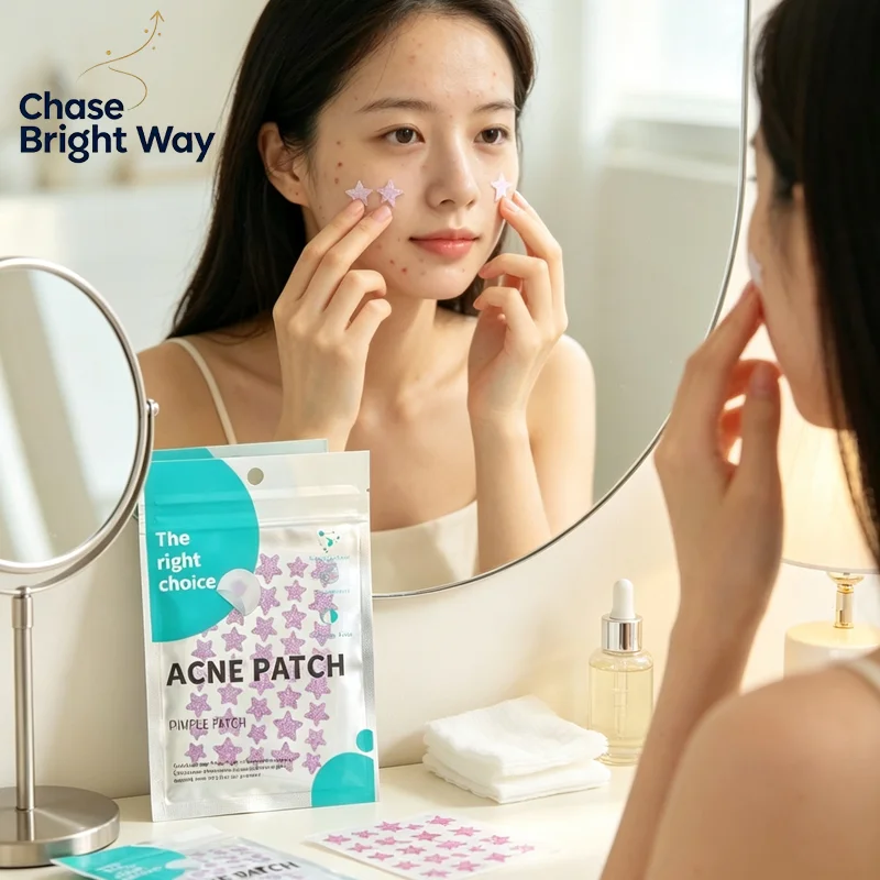 Pegatinas de Estrellas con Purpurina de Colores, 40 Piezas, Parche Efectivo para Eliminar Puntos Negros y Coágulos de Agua, Producto para el Cuidado de la Piel y Maquillaje