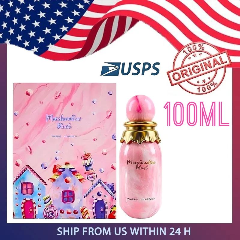 

100 мл Изысканный парфюм с ароматом сладкой ваты и румян для женщин, нежный цветочный и фруктовый аромат, стойкий, идеально подходит для подарка