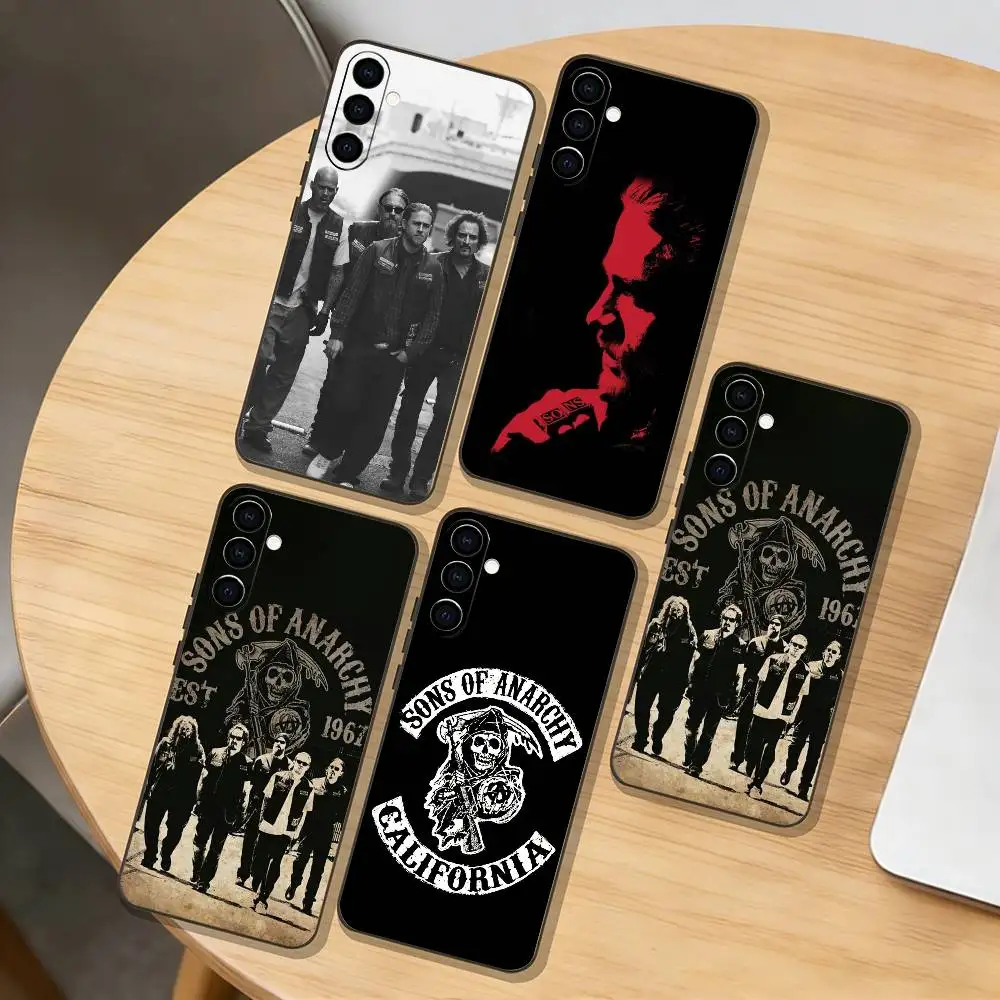 American TV S-Sons-Of-Anarchys  Phone Case For Samsung Galaxy A73,A72,A71,A70,A53,A52,A51,Others Soft Black Cover