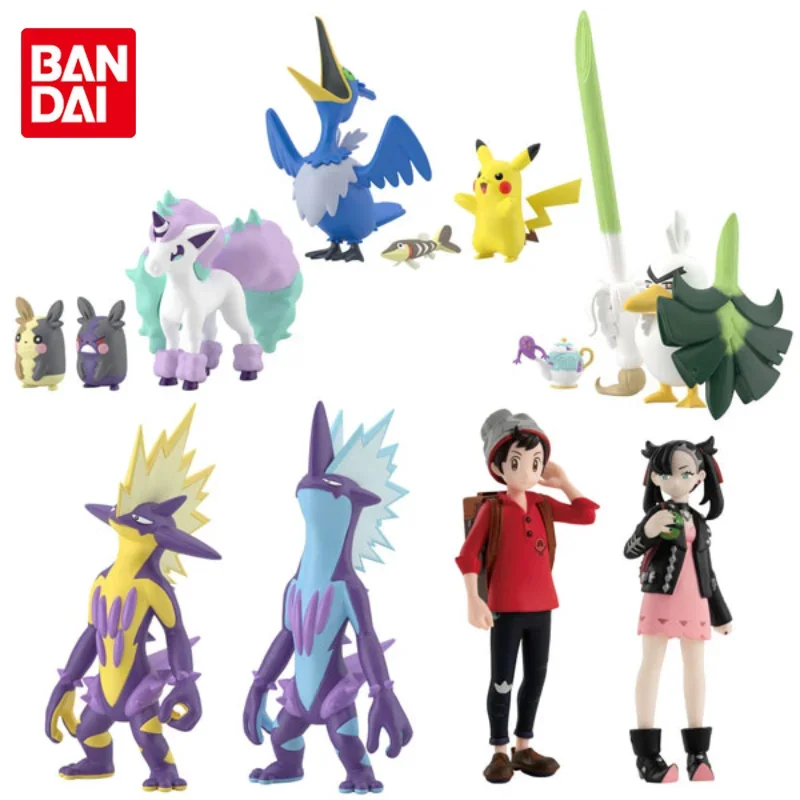 

Bandai Original Pokemon SCALEWORLD Galar Region Nessa Rillaboom Anime Action Figures Toys for Boys Girls Kids Gift