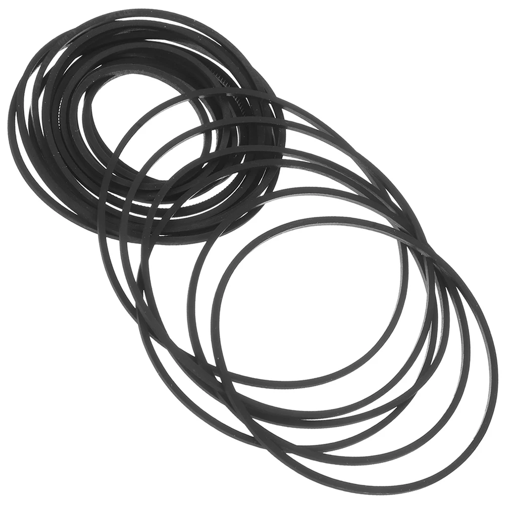 

60 Pcs Cassette Belts 1mm Square Folded 35-85mm Mixed 2 Packs Recorder DVD Player Rubber Drive Belts Cassette Tape Repair Parts